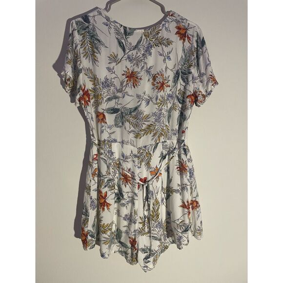 All In Favor Medium Floral Leafy Romper Ditsy Thanksgiving Cottage - Picture 3 of 4